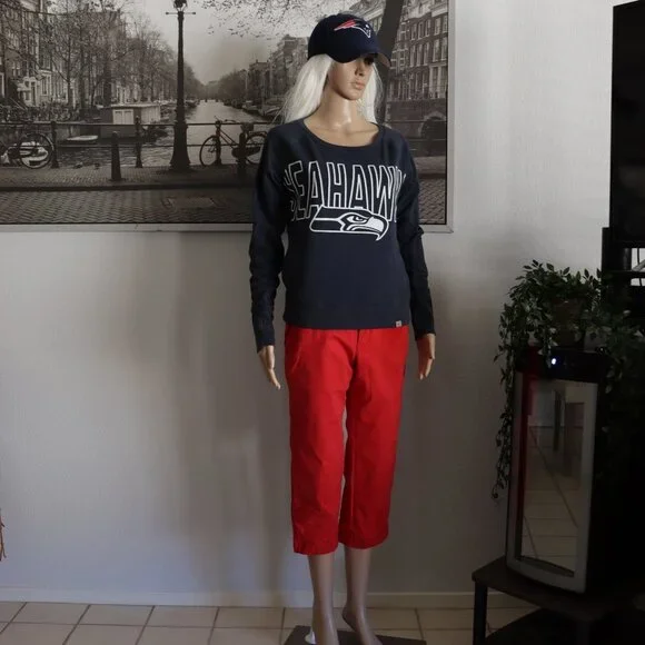 '47 FORWARD NFL Seattle Seahawks Sweater Tee TOP SP S blue - Picture 4 of 9